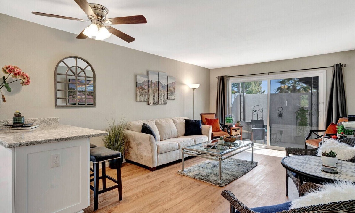 South Scottsdale Condo | Minutes from Old Town, renovated & private single story, pool outside the door.