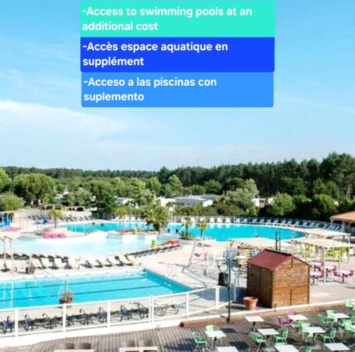 Gastes Resort | Mobil-home 4chambres-10 couchages - Parking gratuit