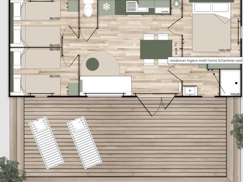 Long Other | Mobil home confortable avec terrasse pour 6 personnes - API-1-52-1584