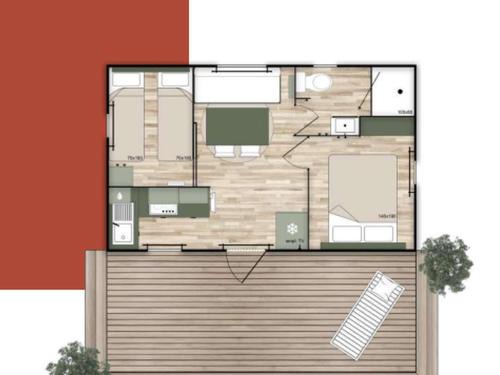 Long Other | Mobile-home, animaux acceptés - 4 pers. - API-1-52-2523