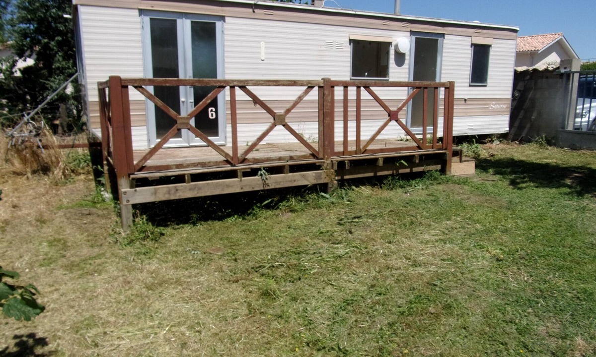 Charentay RV Rental | Mobile Home 'Sci Du Sancillon' with Mountain View, Private Terrace and Shared Garden