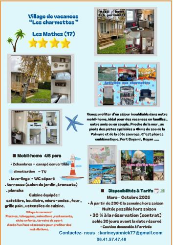 Les Mathes Other | Mobilhome 2 chambres 4-6 pers les charmettes siblu 4 étoiles aux mathes