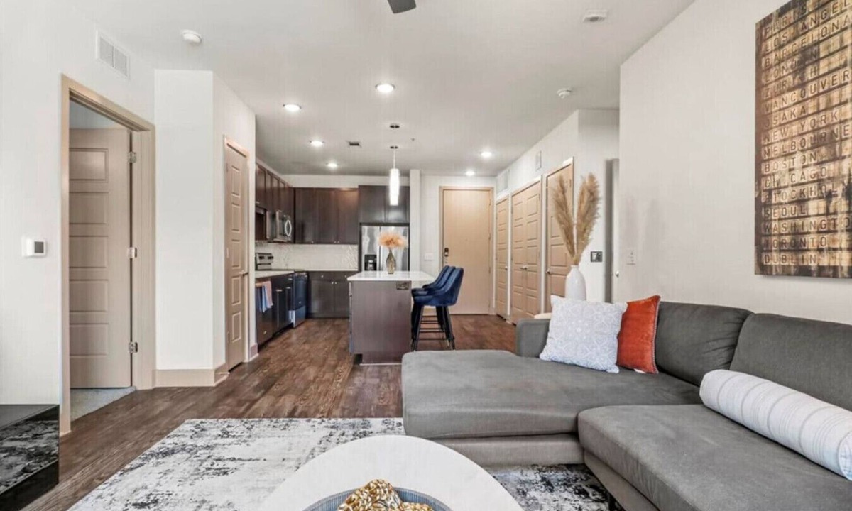 Frisco Square Apartment | Modern 2BR/2BA Apartment w/Pool + Smarthome