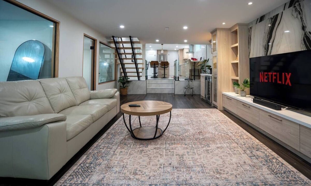 Seven Oaks Apartment | Modern 3BR Basement Retreat w/Workspace & Parking!