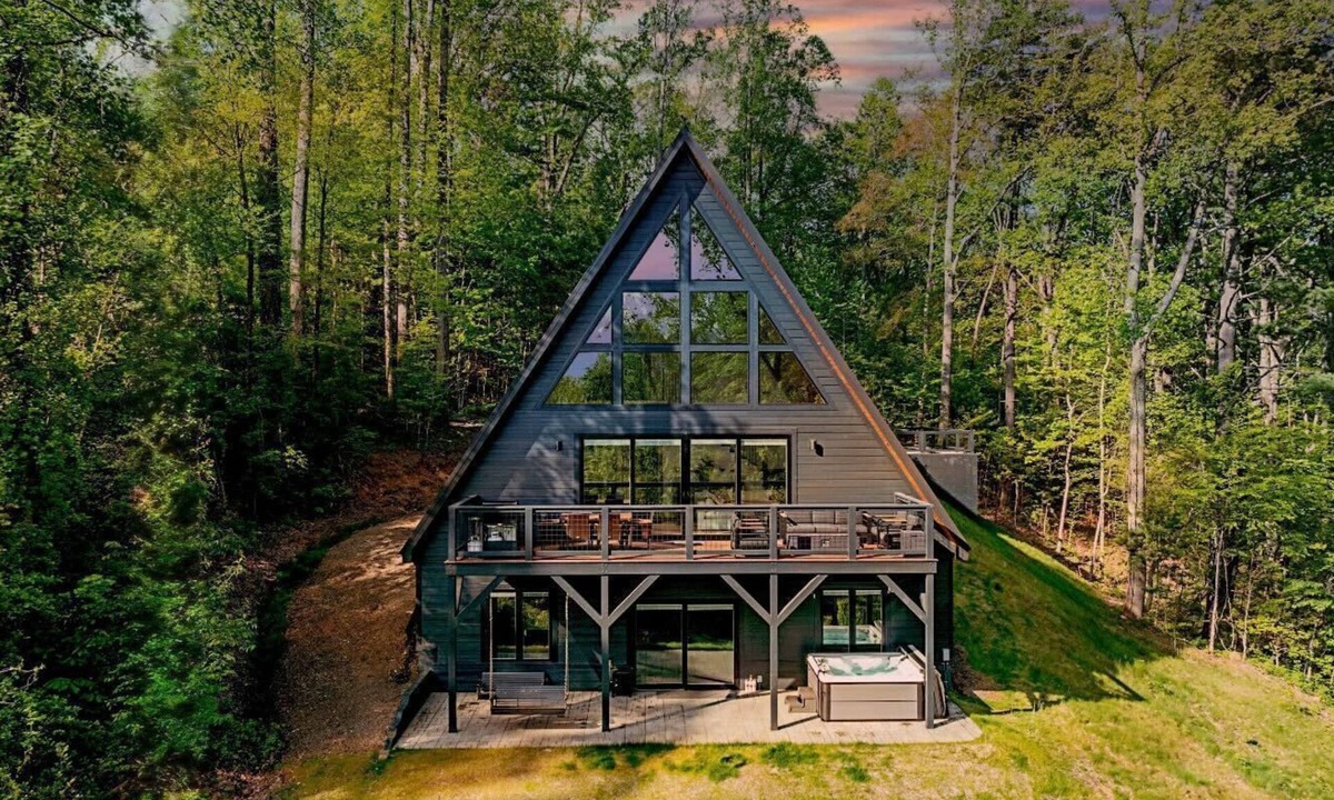 Asheville House | Modern A-Frame Cabin | Panoramic Views | Hot Tub