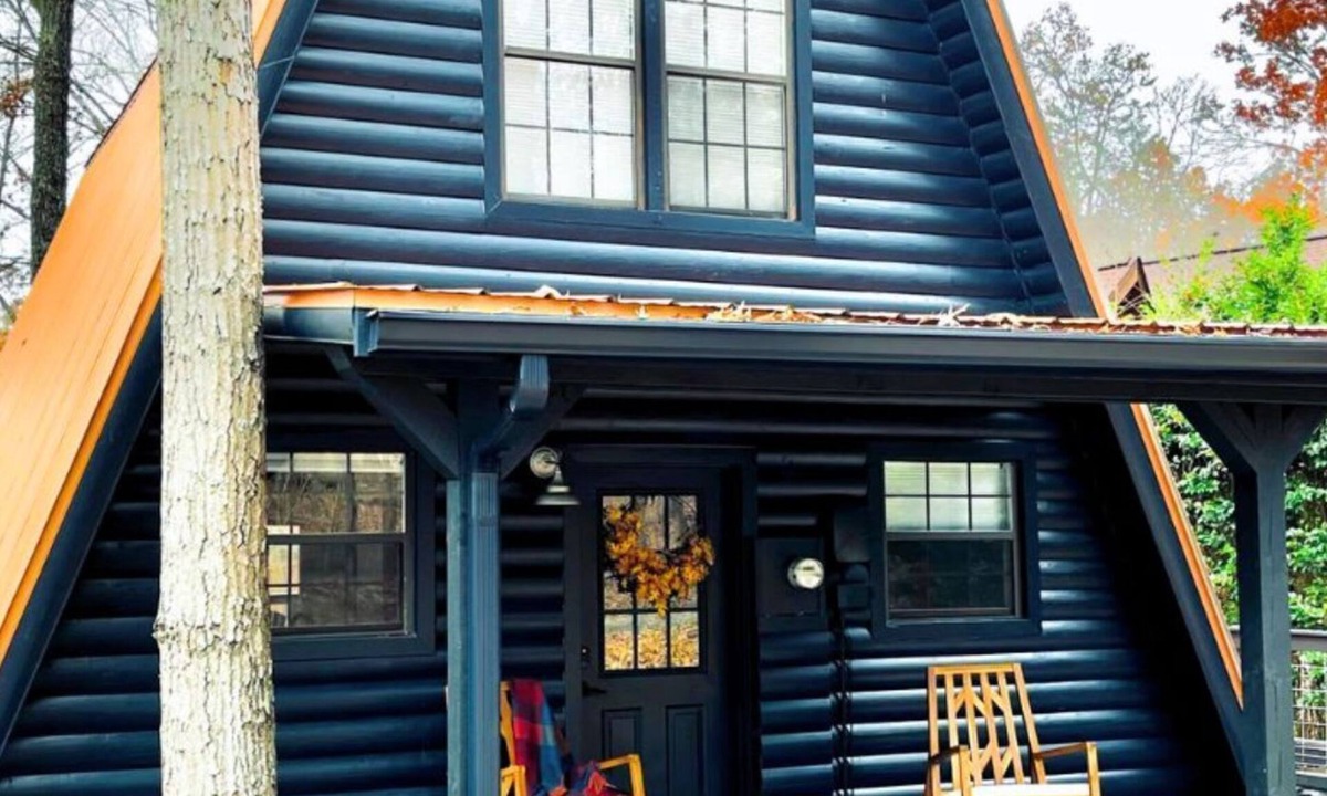 Morganton Cabin | Modern A-Frame on Lake Blue Ridge w/Private Dock & Hot Tub