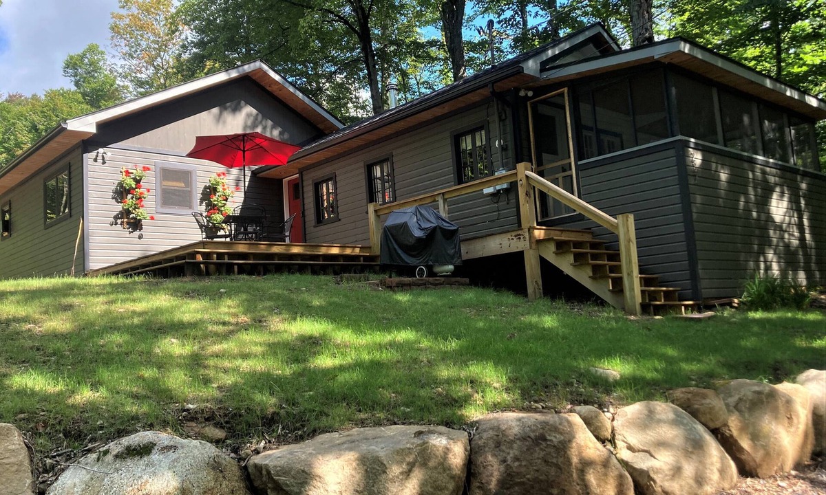 Town of Webb Cabin | Modern ADK Cabin nwith Outdoor Sauna in Old Forge