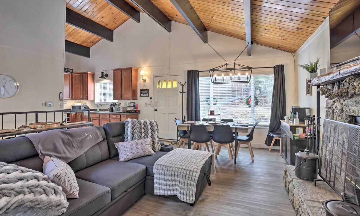 Running Springs Cabin | Modern Cabin w/Game Room & Deck, Near Skiing