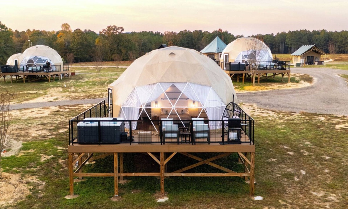 Coosa Resort | Modern Geodesic Dome: Hot Tub, Seclusion, & Lake Views