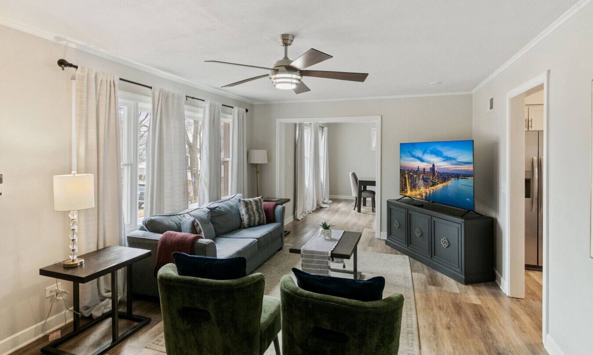 Libertyville House | Modern Home near DT Libertyville and Naval Base