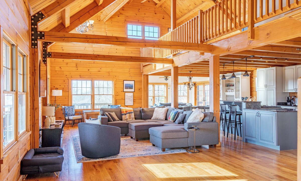 Chatham House | Modern Log Chalet - 10 acres, views, and a pond!