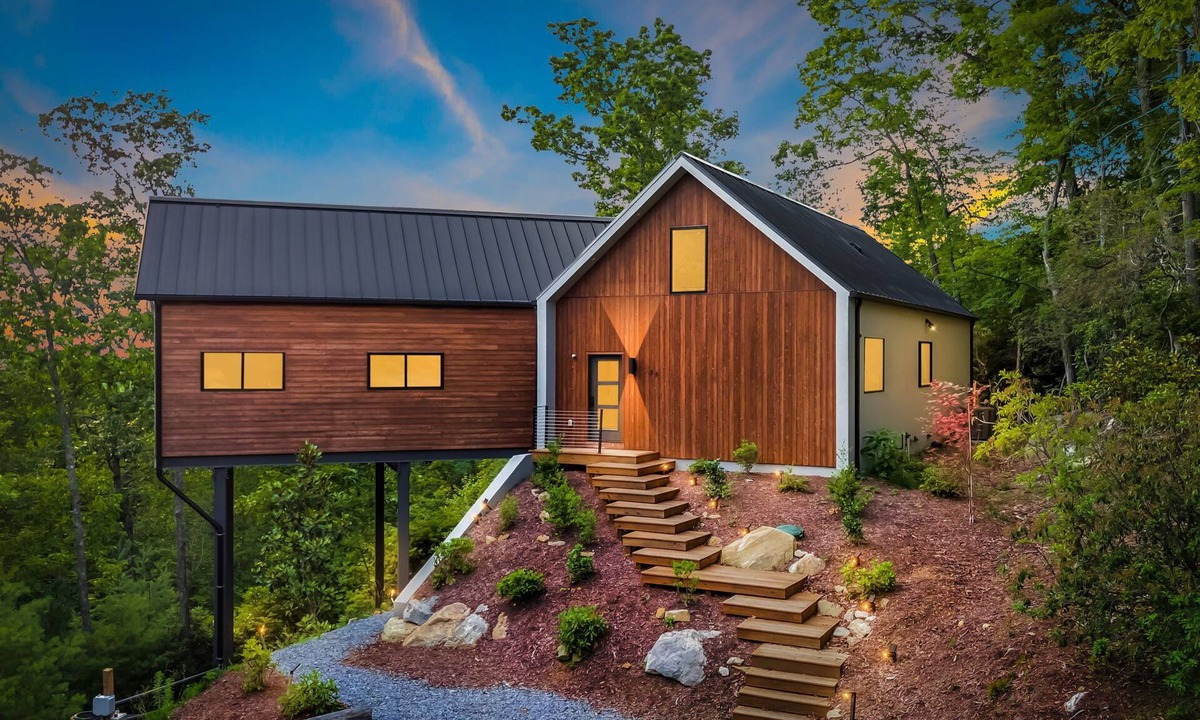 Hendersonville House | Modern luxury mountain chalet. Hot tub and stunning views. Pet friendly!