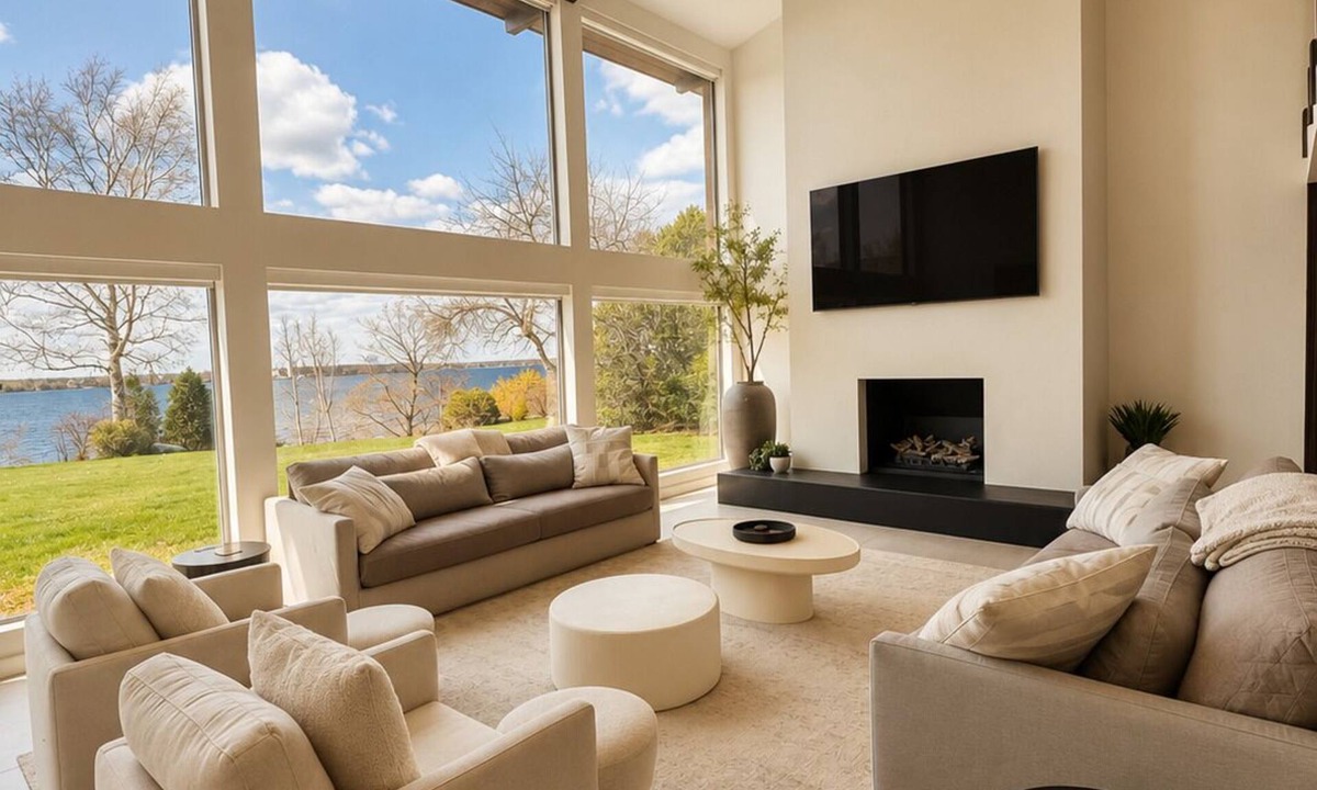 Ogdensburg House | Modern waterfront living on the St. Lawrence with Private Beach! 4 bed 2.5 bath.
