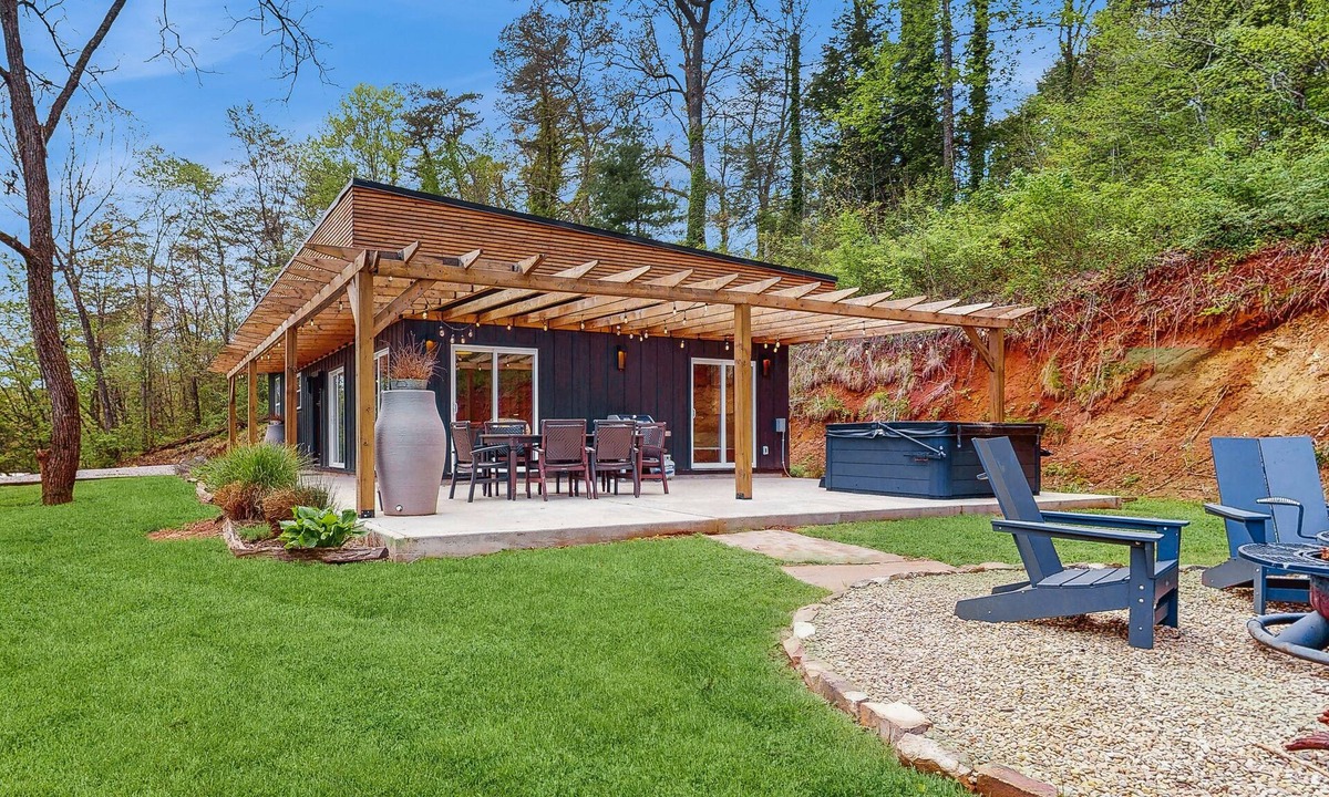Webster House | Mountain view home with a large patio and private hot tub | fire-pit | gas grill