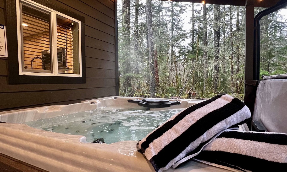 Ashford Cabin | Mt Rainier Getaway | Hot Tub, Fire Pit, EV