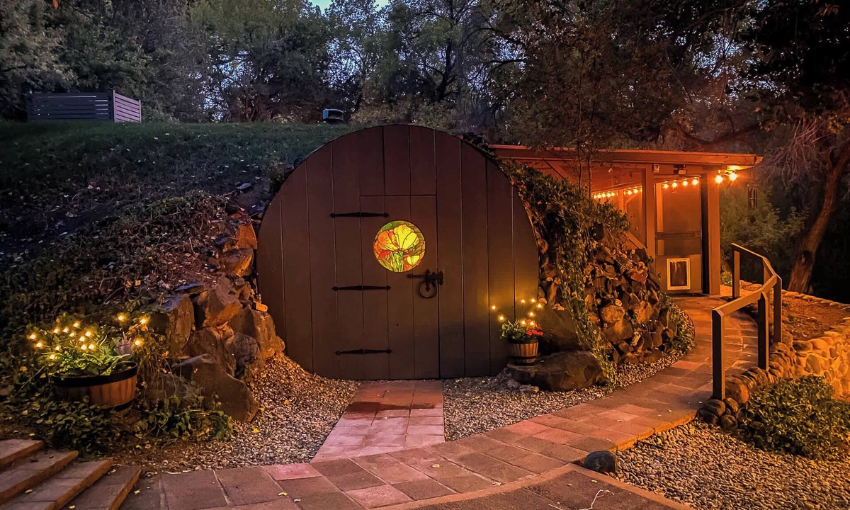 Cornville House | Myrinn: Unique Hobbit House, Hot Tub & Creek Views