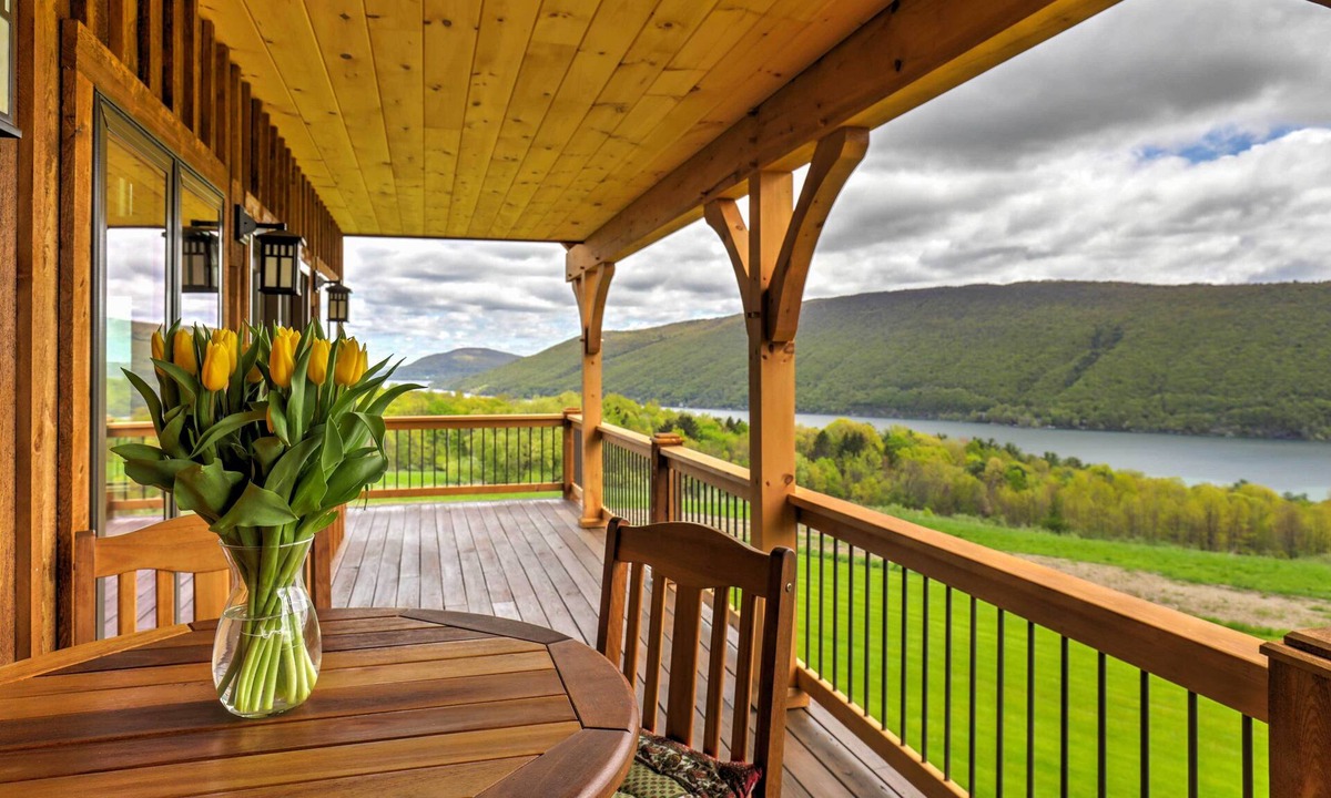 Naples Cabin | Naples Cabin w/Lake Views & Wraparound Deck!