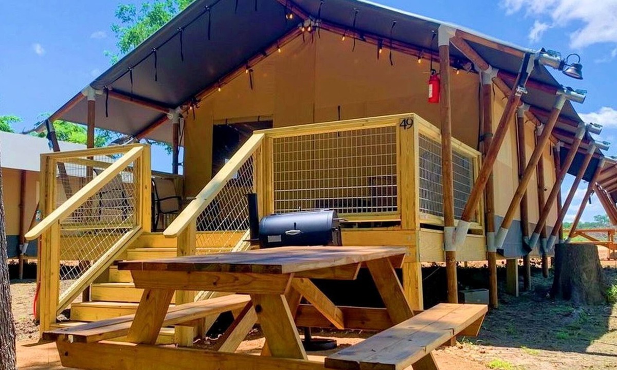 Sutherland Springs House | Nature by Day, Comfort by Night: Texas' Best Glamping in this Cibolo Safari Tent Rental