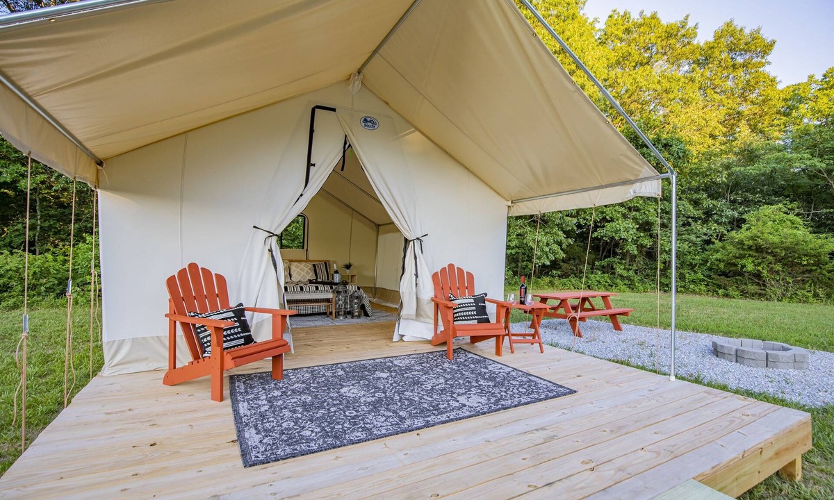 Cassville RV Rental | Nature's Haven with a Cozy River Escape