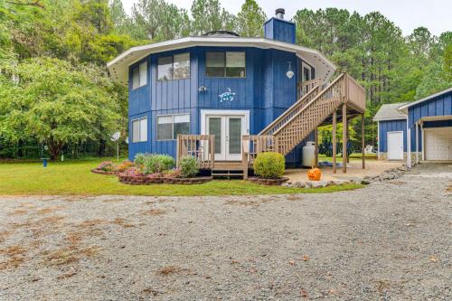 Bracey House | Near Lake Gaston: Unique Home w/Deck & Fire Pit!