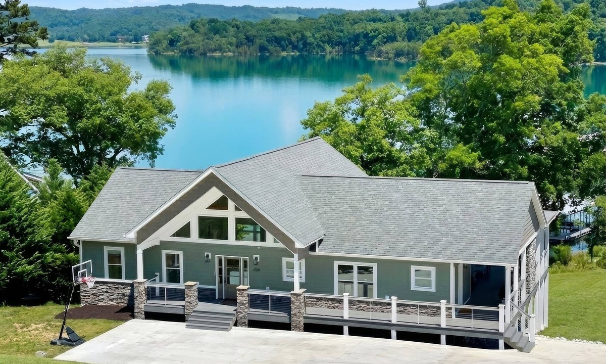 La Follette House | New Construction Modern Lakefront w/Hot Tub, Covered Deck & 2 Slip Private Dock