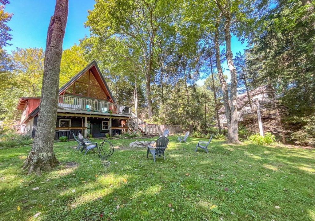 Thayerville House | New Construction Modern Lakefront A-Frame with Hot Tub Fire Pit