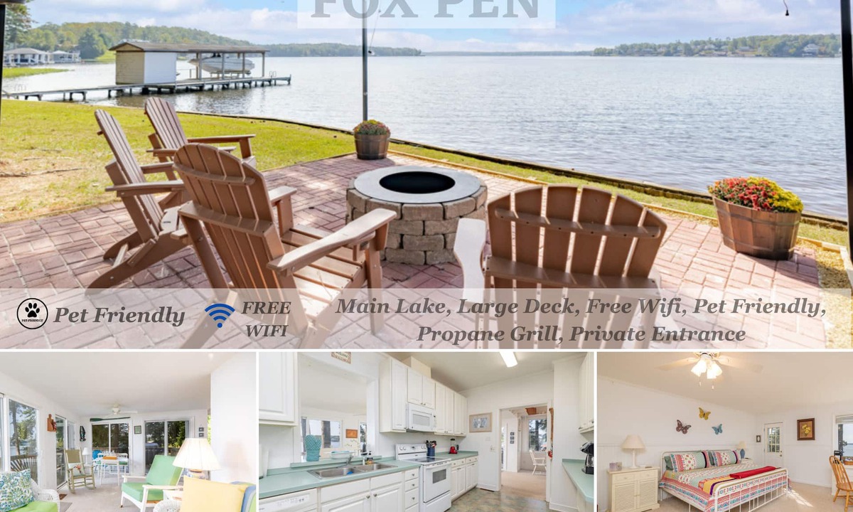Ebony House | New! Main Lake View, Pet-Friendly, Firepit, Dock