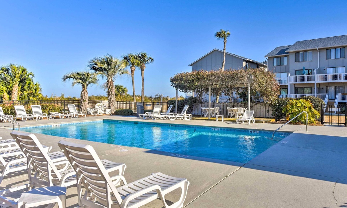 Oceanmarsh Subdivision Condo | New Screened Deck With Views To The Ocean