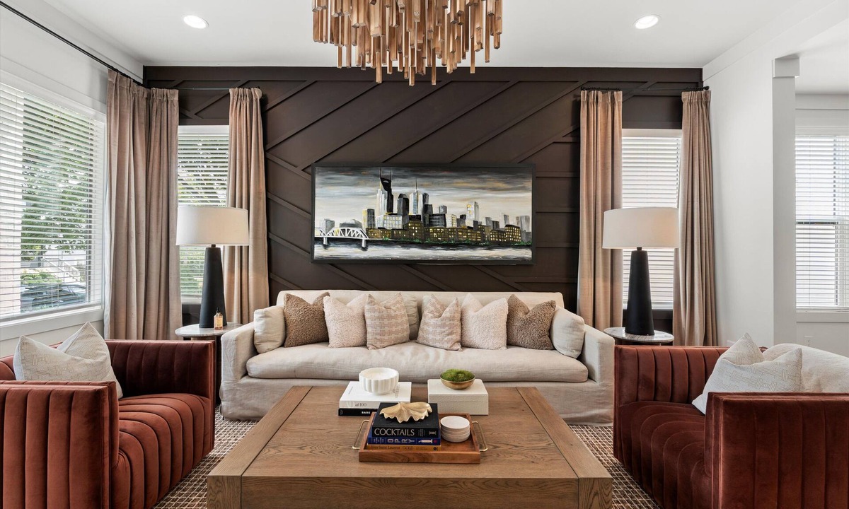 Eighth Avenue House | New Stunning 4BR Nashville Home | Rooftop Shuffleboard Mural Designer Interiors