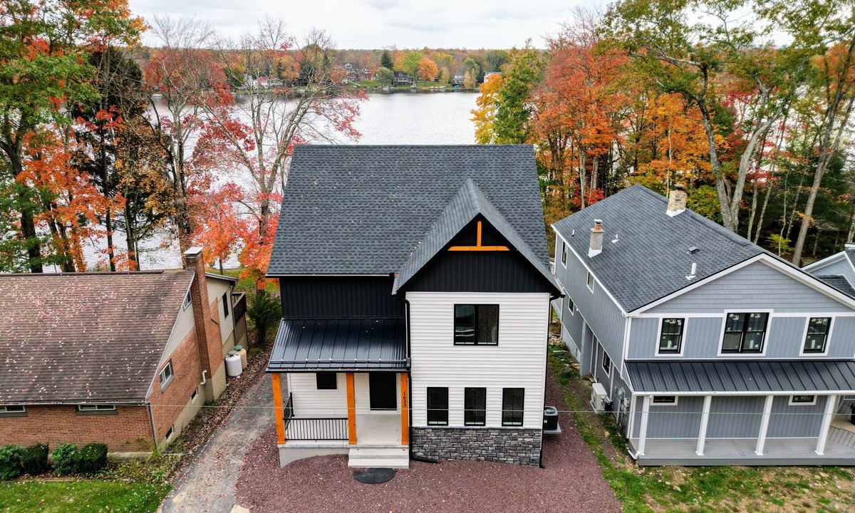 Penn Lake Park House | Newly Built Lakefront w/Deck & Views | Lakeside Serenity by AvantStay