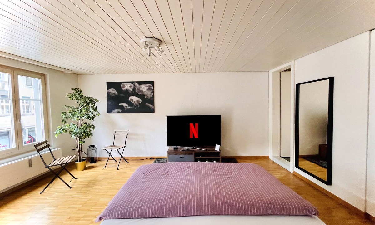 St. Gallen Apartment | Newly furnished beautiful old building apartment in the center with Apple TV O1