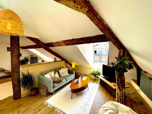 Bagneres-de-Bigorre Apartment | Nid douillet sous les toits avec jacuzzi