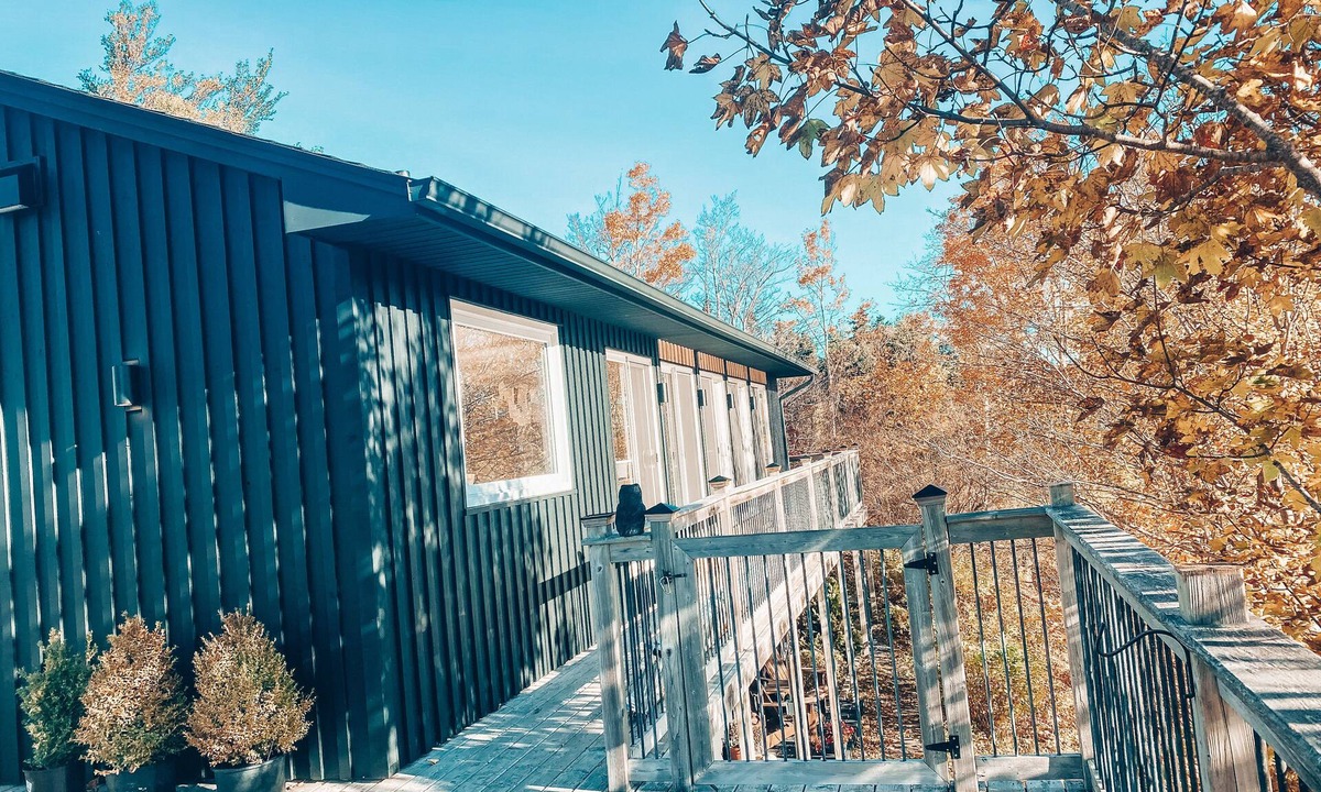 North River Cottage | Nordic Style Private Riverfront Cottage with Heated Pool & Hot Tub
