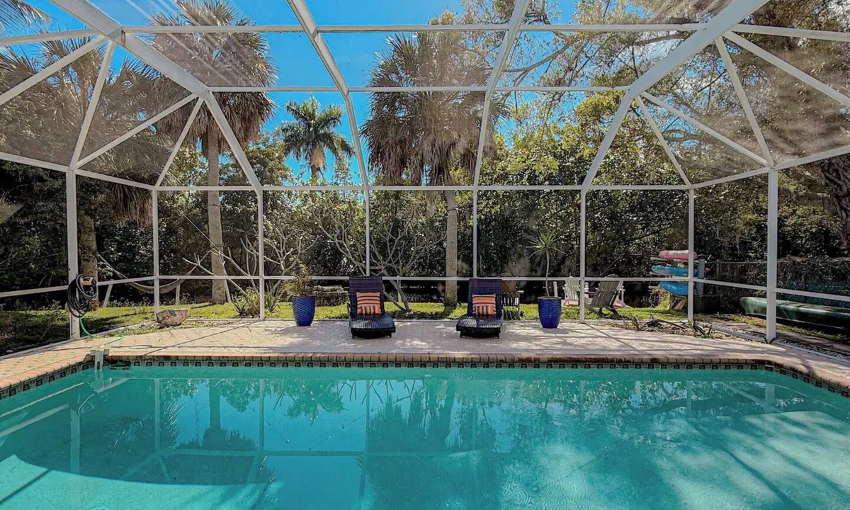 Fort Myers House | North Breeze, lake view with heated Pool