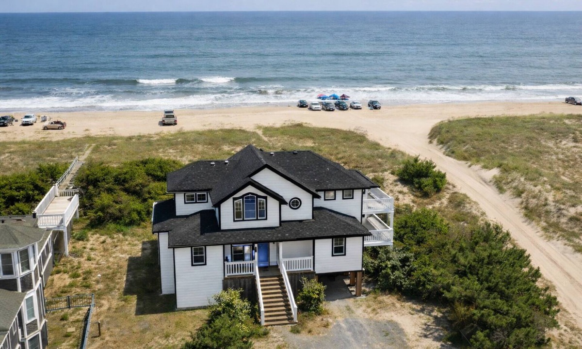 Carova Beach House | Ocean front oasis full remodel hot tub heated pool Wild horses 8 bed 8 bath