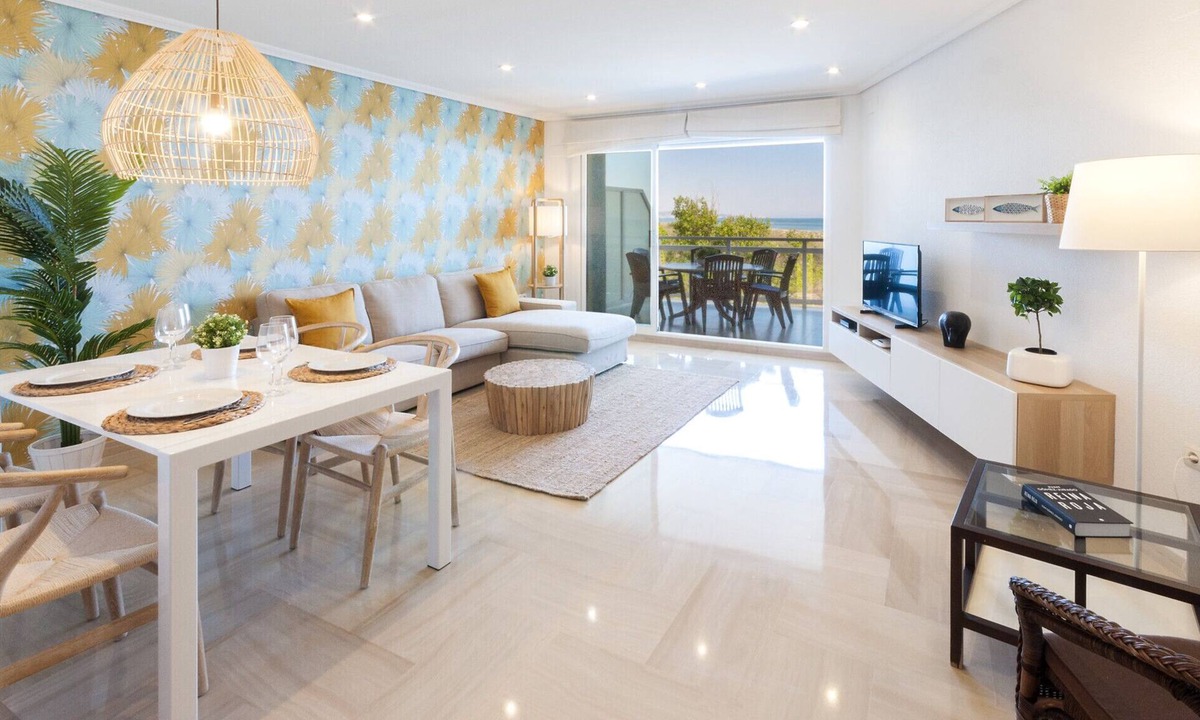 Playa de Gandia Apartment | Ocean view condo located steps from the beach. Modern decoration! ONLY FAMILIES