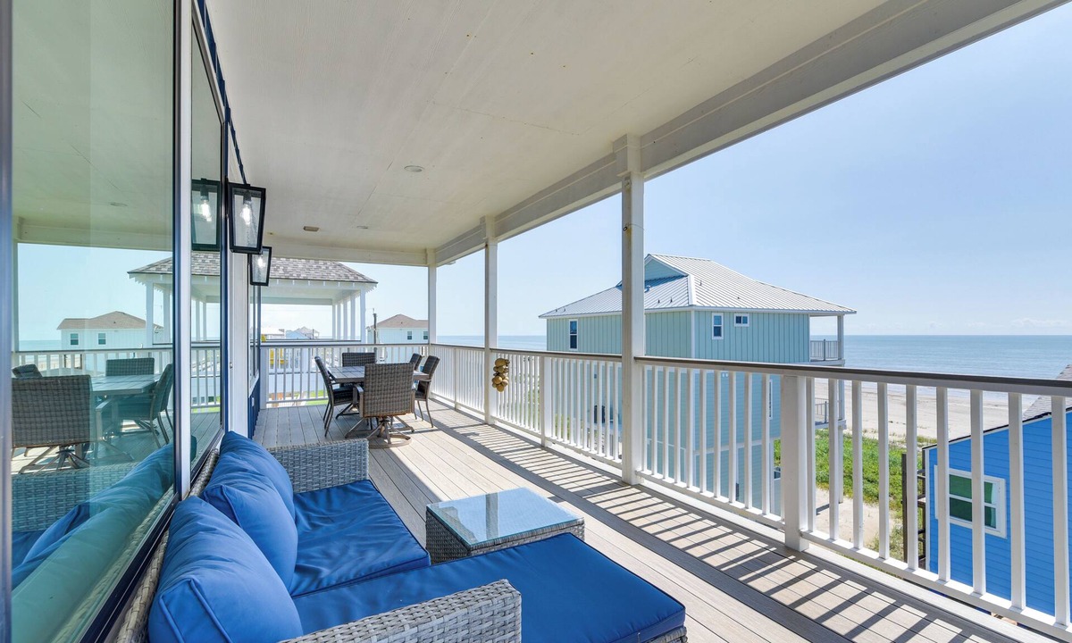 Terramar Beach Cottage | Ocean Views, Steps to Sand! Coastal Galveston Gem