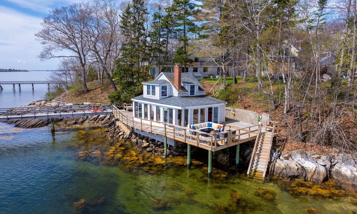 Mid-Coast and Islands Cottage | Oceanfront Boathouse on Casco Bay