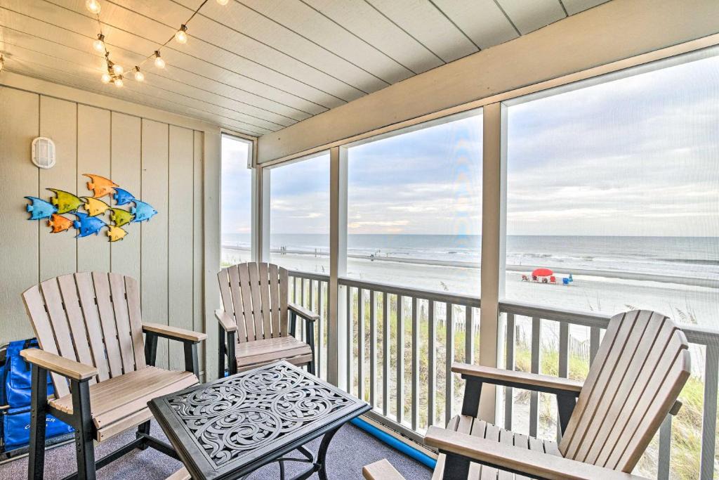 Garden City House | Oceanfront Condo w/Furnished Deck & Views!