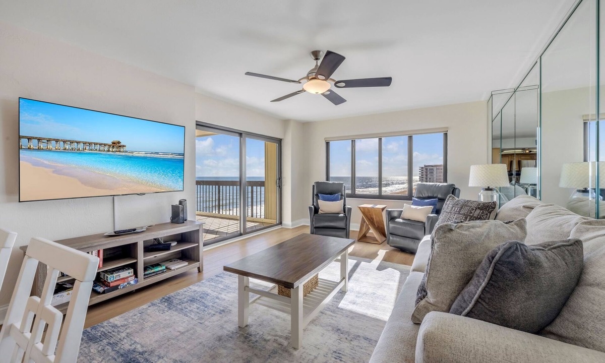 Ormond-by-the-Sea Condo | Oceanfront condo with large private balcony, heated beachfront pool and garage parking