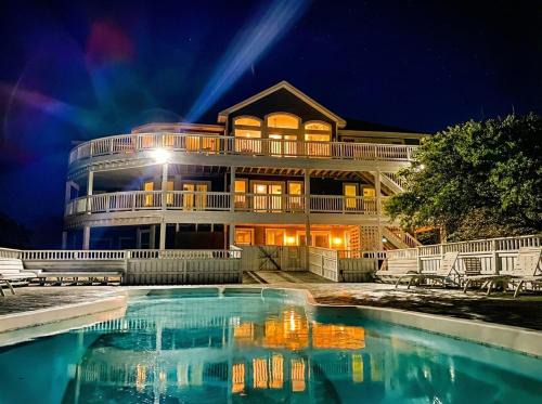 Corolla House | Oceanfront Estate 14BR Private Pool & Hot Tub Sleeps 30