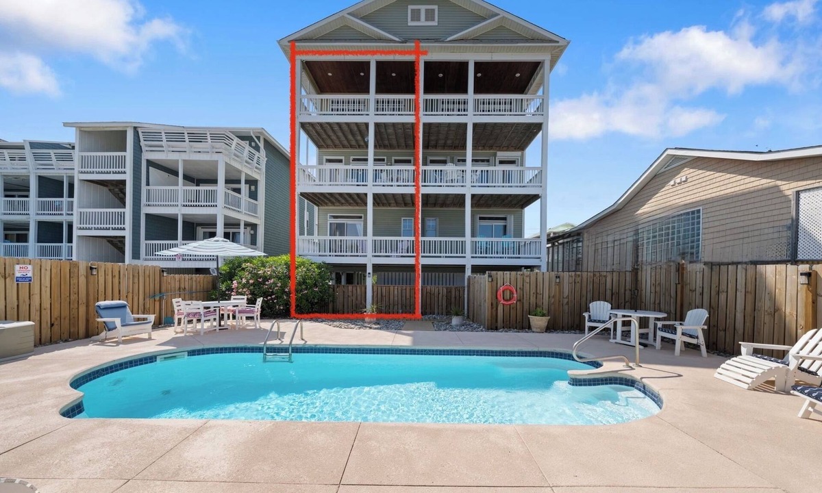 North Carolina Coast House | OCEANFRONT, Heated Pool, Elevator, Linens Provided, Clean, Safe, Near Boardwalk