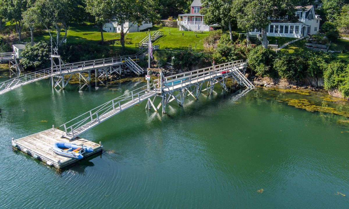 Georgetown Cottage | Oceanfront home with private deep water dock on Harmon Harbor, Georgetown, ME