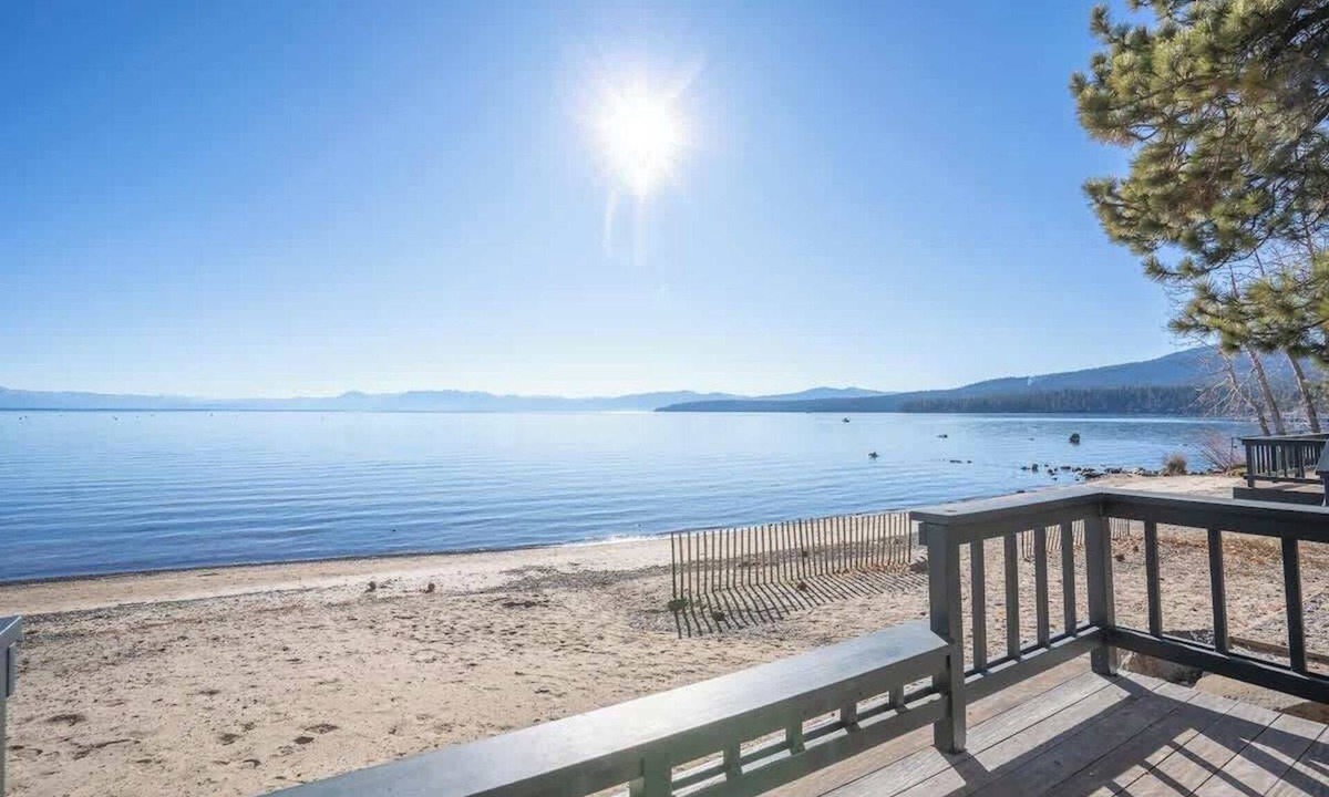 Tahoe Vista Cabin | "On the Beach" Cabin Perfect for 2! Lake Front!