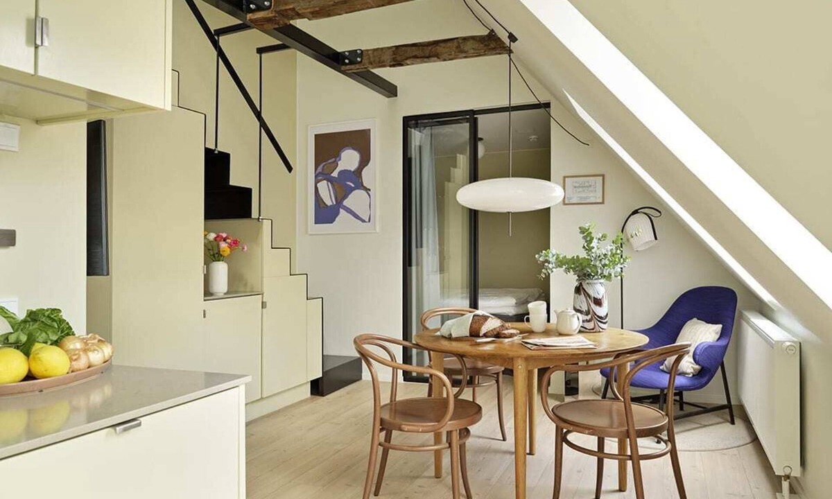 Copenhagen City Centre Apartment | One-Bedroom Attic Apartment for 4
