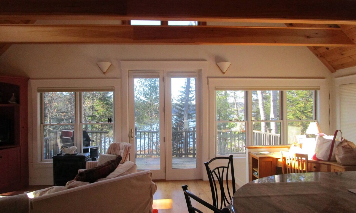 South Bristol House | Open Plan Shorefront Home With Dock And Sunsets