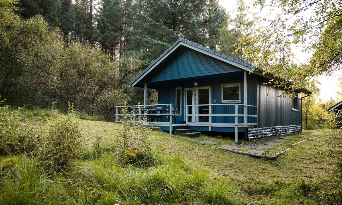 Crianlarich Ski Chalet | Otter with mountain view and enclosed decking