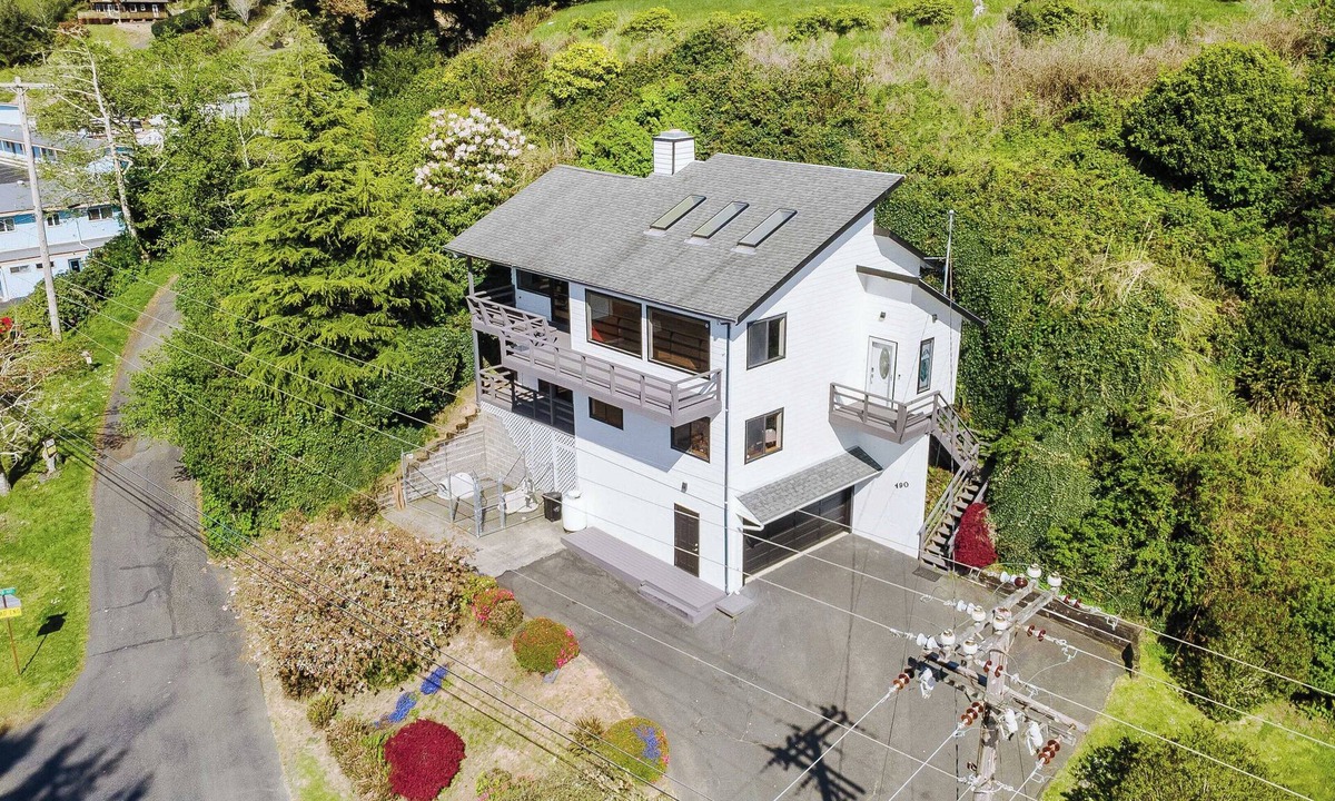 Winchester Bay House | Overlook the Winchester Bay Harbor from the spacious 3rd Level!