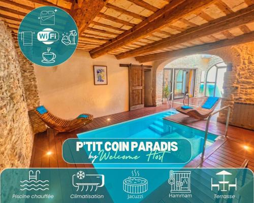 Saint-Hippolyte-de-Montaigu House | P'TIT COIN PARADIS , SPA JACUZZI PISCINE CHAUFFEE