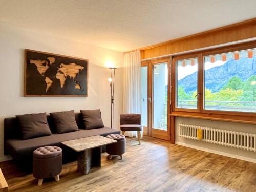 Leukerbad Apartment | Panorama 20, Grosses Studio, Nahe Ski-Pisten, Parkplatz